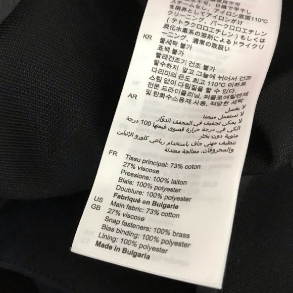 Sandro Paris Black Mini Side Button Ruffle Hip Cotton Preppy Designer Skirt 3 - Picture 3 of 9